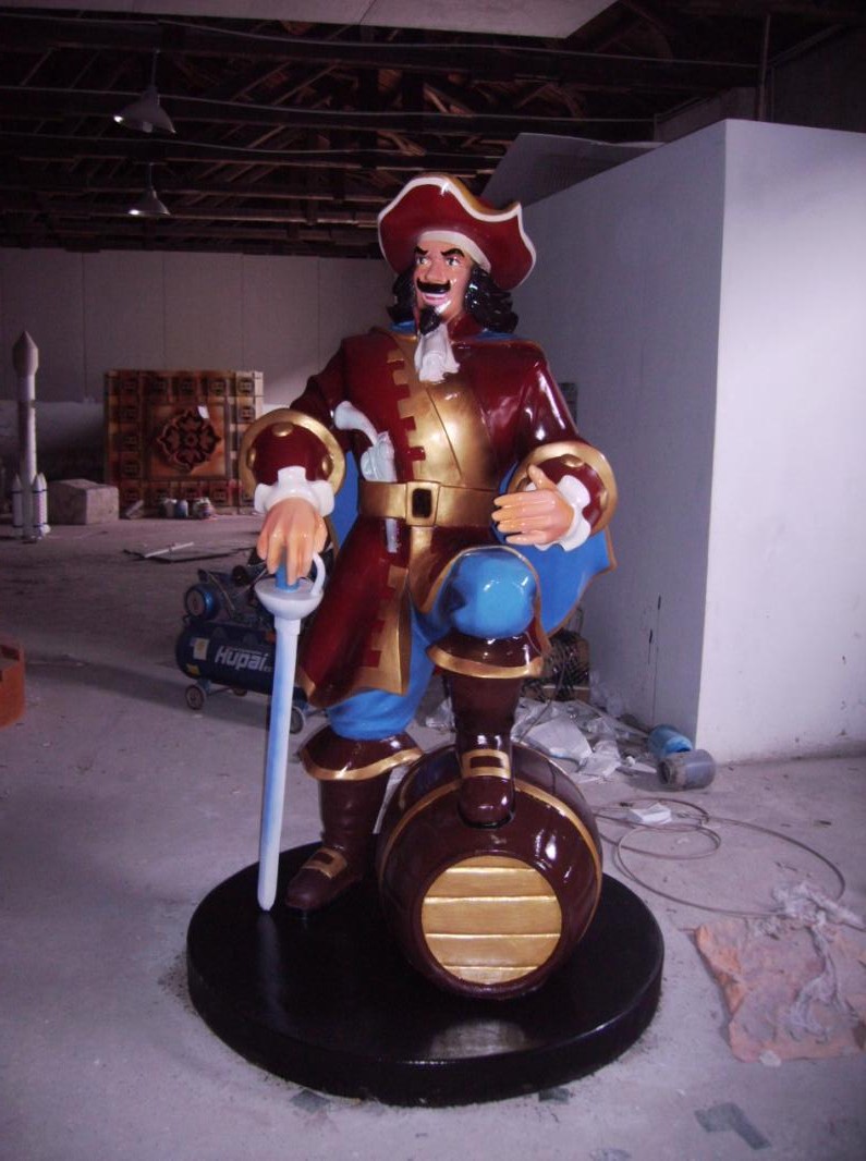 海盜人物玻璃鋼雕塑